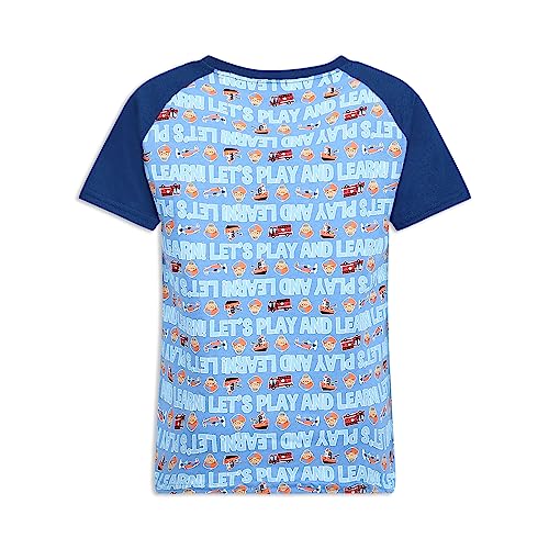 CHILDREN’S APPAREL NETWORK KIDEO BOY’S 3-PIECE BLIPPI CREWNECK AND RAGLAN TEE SHIRT SET, ORANGE/GREY/BLUE, SIZE 18M