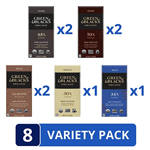Green & Black’s Organic Chocolate Gift Set Variety Pack (85 Dark