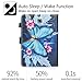 SM-T350 Case, Previous Galaxy Tab A 8.0 2015 Case, Dteck PU Leather Smart Wallet Case with [Auto Sleep Wake] Cute Flip Stand Cover for Samsung Galaxy Tab A 8 2015 Release Tablet-Butterfly Flower