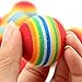 NUOMI 12pcs Sponge Ball Cat Toy Soft Foam Rainbow Play Balls Interactive Kittens Pet Toys