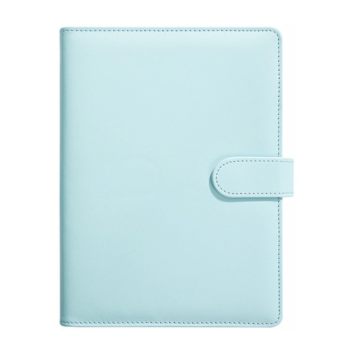 NUZAMAS A5 PU Leather 6 Ring Binder Refillable Cover with Magnetic Buckle Closure Notebook Binder Organiser Loose Leaf Folder Notebook Diary Binder Cover Blue
