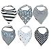 Baby Bandana Drool Bibs | Unisex 6 Pack Gift Set For Boy or Girl by Oak & Navy