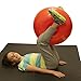 CANDO - 30-1955 CanDo Donut Exercise, Workout, Core Training, Swiss Stability Ball for Yoga, Pilates and Balance Training in Gym, Office or Classroom. Blue, 85 cm W x 45 cm