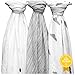 Breathable Muslin Baby Swaddle Blankets, Penguins + Arrows + Clouds, Unisex 3-Pack Gauze Blankets, White & Grey Designs, 47”x47” Soft Bamboo Viscose + Cotton, The Timeless Newborn Gift by Yelo Pomelo