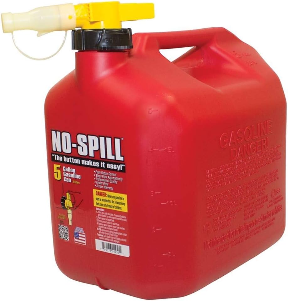 No-Spill 1450 5-Gallon Poly Gas Can (CARB Compliant): Garden & Outdoor