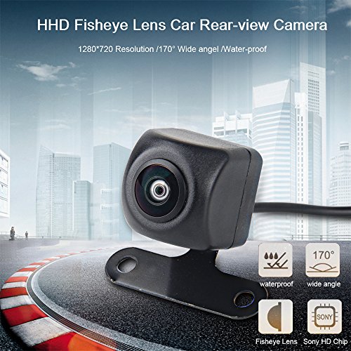 Dasaita 170° Angle HD Fisheye Lens Reversing Camera for Universal Rear View Backup Cams Back up Rearview Cams Reversing Parking Kit