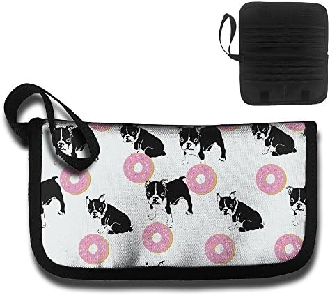 Boston Terrier Dogs Donut Wallet Credit Card Holder Protector ID Card Window Credit Card Wallet
