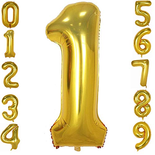 Tellpet Gold Number 1 Balloon, 40 Inch