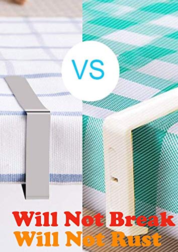 image for Campout Picnic Table Clips for Tablecloth, Stainless Steel (12 Pack) O