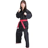 Tiger Claw - Karate Uniform Medium Weight White/Black Poly Cotton Uniform