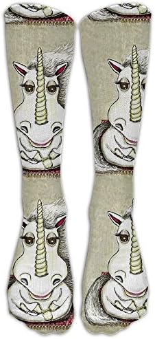 Sock Healthy Yoga Unicorn Unisex Outdoor Adult Sport Over-The-Calf Long Tube Stockings