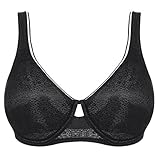 Fanala Women's Full Coverage Unlined Sheer Comfort Minimizer Underwire Bra 34C-42DD