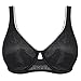 Fanala Women's Full Coverage Unlined Sheer Comfort Minimizer Underwire Bra 34C-42DD