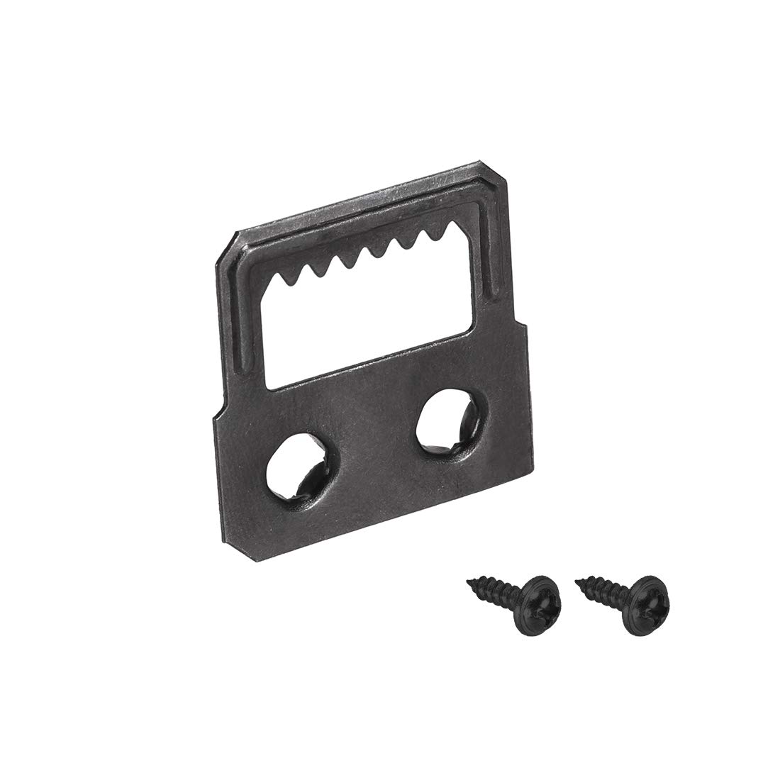 sourcing map Picture Hangers, 27mm x 27mm Double Hole with Screws for Frame Hanging, 20 Pcs