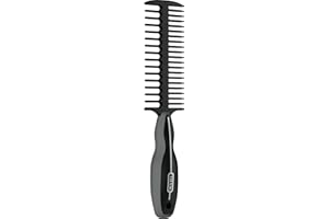 WAHL Professional Animal Mane & Tail Brush - Ergonomic Black Braiding Comb (#858708) for Equine Grooming