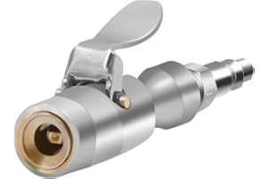 SAFELIFE Locking Air Chuck - Two Steel Jaws Tire Air Chuck Lock onto Any Schrader Valve - 1/4" F-NPT Tire Chuck Rated to 150 PSI - Closed Flow