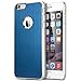 ULAK iPhone 6 Plus Case, Luxury Aluminum Chrome Coating Hybrid Hard Case Cover with PC Bumper for Apple iPhone 6s Plus / 6 Plus 5.5 Inch (Blue)