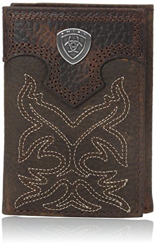 Ariat Men's Boot Embroidery Tri-Fold Brown, One Size