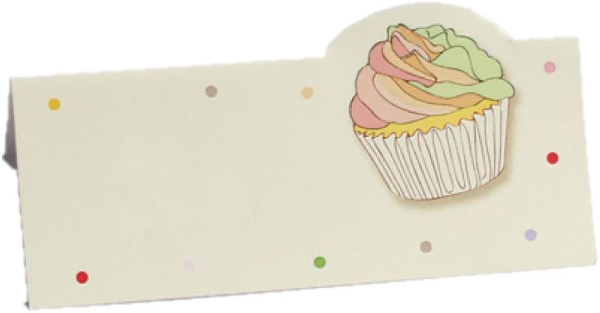 Lotto Di 10 Marche Posto Scheda Di Tavolo Tema Buon Compleanno Cupcake Matrimonio Battesimo Comunione Anniversario Amazon It Casa E Cucina