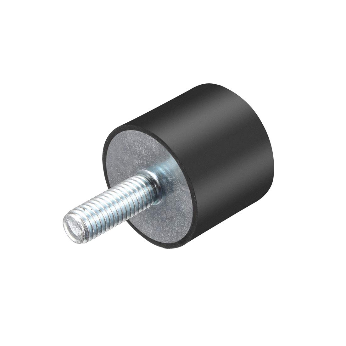 sourcing map M8 Thread Rubber Mounts,Vibration Isolators,Cylindrical Shock Absorber with Studs 30 x 25mm