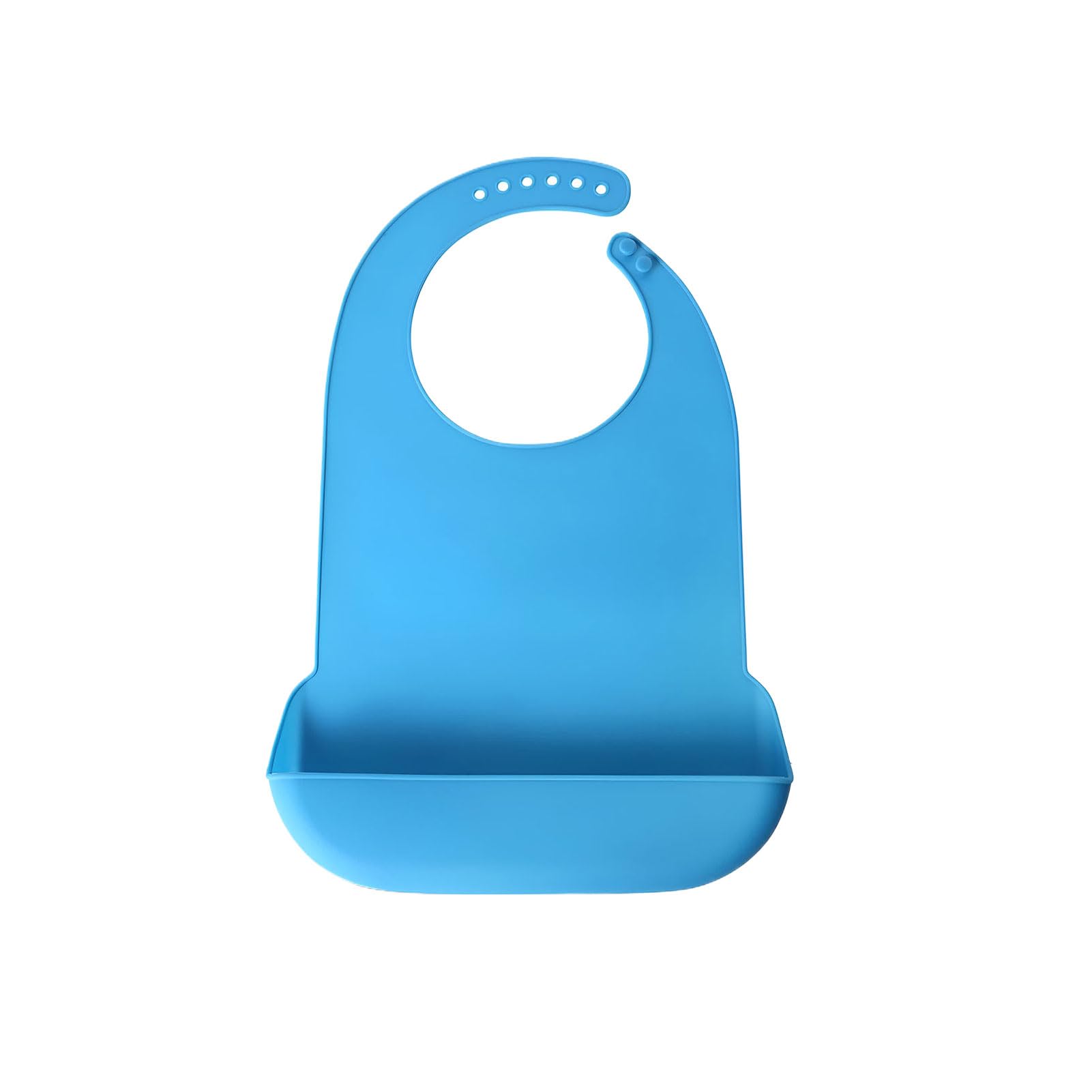 Eophmi Silicone Bibs, 1 Pcs Adult Bibs, Washable Dirty-Proof Bibs for Adults with Pocket, Reusable Adult Bibs for Elderly Washable for Elderly Senior, Adult (Blue)