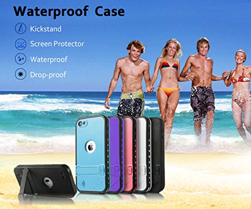 Comsoon iPod 5 iPod 6 Waterproof Case,[Dustproof Sweatproof][IP68 Certified]iPod Touch Defender Case Built-in Touch Screen & Kickstand for Both Apple iPod Touch 5th & 6th Generation - Thumbnail 6