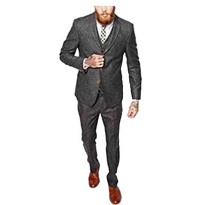 Men's 3-Piece Formal Suit with Tweed Blend Blazer, Nigeria Ubuy