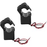 Haosie 2pcs Split Core Current, PZCT-02 Current Sensor, Split Core Current Transformer Coil Sensor for 100A Amp Energy Meter