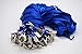 26.4Ft Clear Glass Crystal Beads Chain ，Glass Crystal Beads Chain，Beads Chain Beaded -for Home Hotel Venue Decoration and DIY Craft Jewelry Decoration (Blue)
