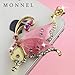 IP79b Cute New Design Pink Bling Bling Butterfly Cell Phone Charm Dust Proof Plug