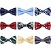 AVANTMEN Pre-tied Adjustable Men's Bow Ties Solid Mixed Color Satin Assorted Boys Bowties in Bulk 9PCS-C