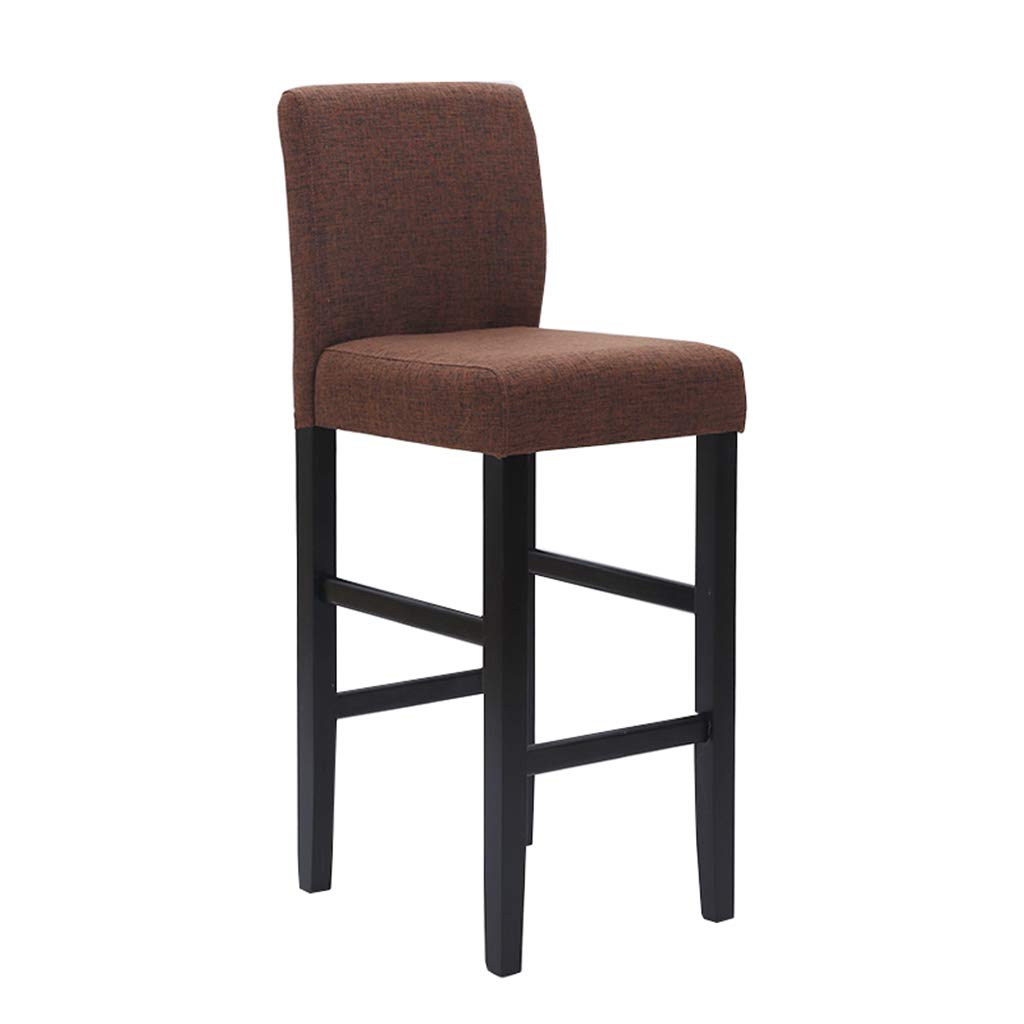 Amazoncom European Solid Wood Leather Bar Stool Bar Chair Creative