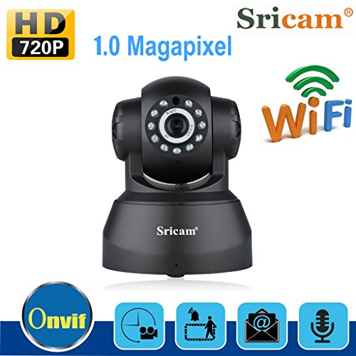 Sricam sp012 720p pan/tilt indoor wireless ip camera wi…