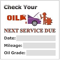 JISTL Oil Change/Service Reminder Stickers Static Cling 2 x 2 Inches (Pack of 100)