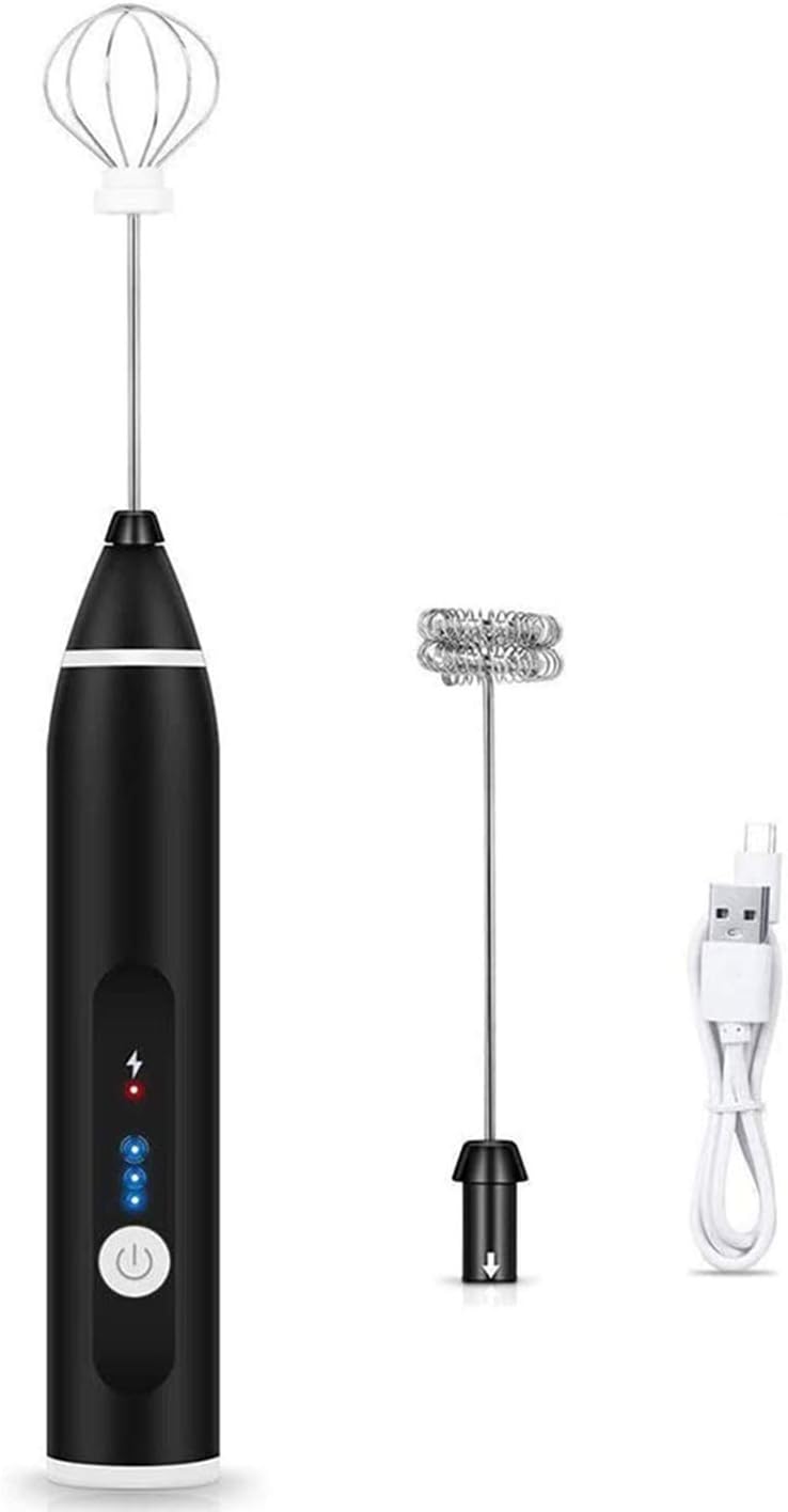 BUTTERFLYSILK Electric Milk Frother, Hand Mixer, Handheld Milk Whisk, 3-Speed Adjustable, USB Rechargeable, Mini Egg Cream Beater, for Coffee, Latte, Cappuccino.