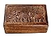 storeindya, Handmade Wooden Jewelry Box - Keepsake Box - Storage Organizer - Multipurpose Box - Treasure Chest - Trinket Holder for Women Men Girls - Single (Chandragupta Collection)