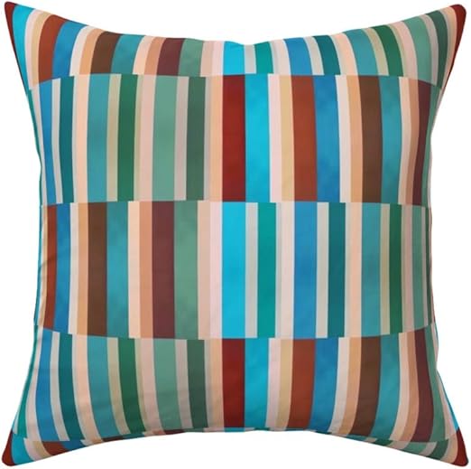 Amazon Com Roostery Throw Pillow Green Blue Brown Patter Print