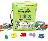 Classic Collection of Wooden, Magnetic Numbers & Math Symbols - 75 Numbers & 25 Math Symbols - Great for Preschool Reading and Writing Numbers - Learn to Solve Simple Math Problems with This Durable, Brightly- Colored Early Learning, Educational Toy!