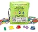 Classic Collection of Wooden, Magnetic Numbers & Math Symbols - 75 Numbers & 25 Math Symbols - Great for Preschool Reading and Writing Numbers - Learn to Solve Simple Math Problems with This Durable, Brightly- Colored Early Learning, Educational Toy!