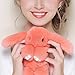 PONOBO Bunny Keychain Soft Rex Rabbit Fur Keychain Car Keyring Women Handbag Charms