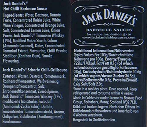 Jack Daniel's - Grillsauces & BBQ Glaze Tasting Package - 5 flessen in een set (1330g) - Smooth Original, Full Flavor… - Afbeelding 6