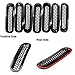 Danti 7PC Black Front Grill Mesh Grille Insert Kit for Jeep Wrangler JK JKU Sports Sahara Freedom Rubicon X & Unlimited X 2/4 Door 2007-2016 (Black)