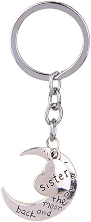 Happy Birthday Gifts for Sister Heart Shaped I Love You Keychain Keyring for Sister Birthday Gifts