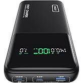 INIU 27000mAh Power Bank, High Capacity 140W Laptop Portable Charger, USB C Tablet Powerbank, Digital Display Phone Charge for iPhone 17 16, Samsung, iPad, MacBook, Camping, Outdoor, Emergency etc