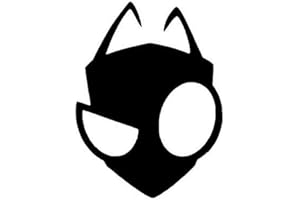 SO COOL STUFF Gir Head Alien Silhouette - Vinyl 5 Inches Tall (Color: Black) Decal Laptop Tablet Skateboard Car Windows Sticker