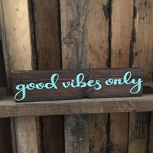 good vibes only - hand painted wood sign