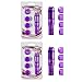 2PCS Portable Mini Beauty Facial Massagers Travel Massager Tool for Facial,Neck,Hand,Eyes (Purple)