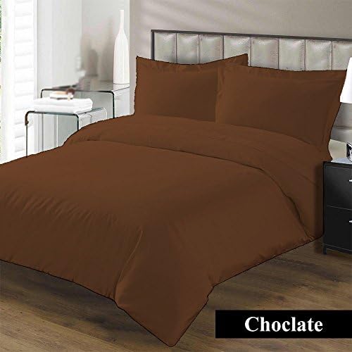 Jerry Collection Best Selling on Amazon 500 Thread Count Solid Pattern 3-PCs Duvet Cover Set With Zipper Closure Soft Egyptian Cotton Luxurious & Hypoallergenic (King/California King, Elephant Grey)