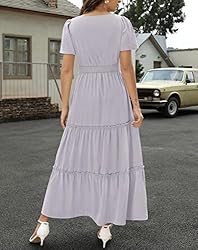 Zattcas Womens 2024 Long Summer Dress Casual Short
