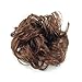 Bright Brown Synthetic Hair Make Up Curly Hairpiece Bun for Lady